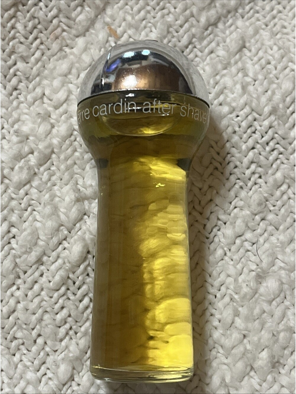 Vintage Pierre Cardin After Shave Lotion Mini 5/8 oz Chrome Cap Full Bottle
